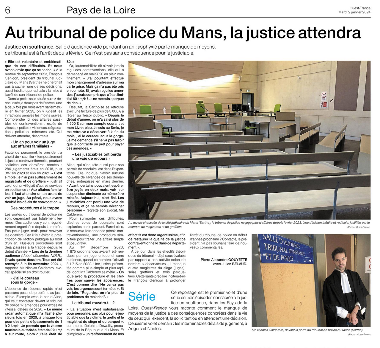 Ouest France Participation Du Cabinet Au Focus Sur Le Tribunal De