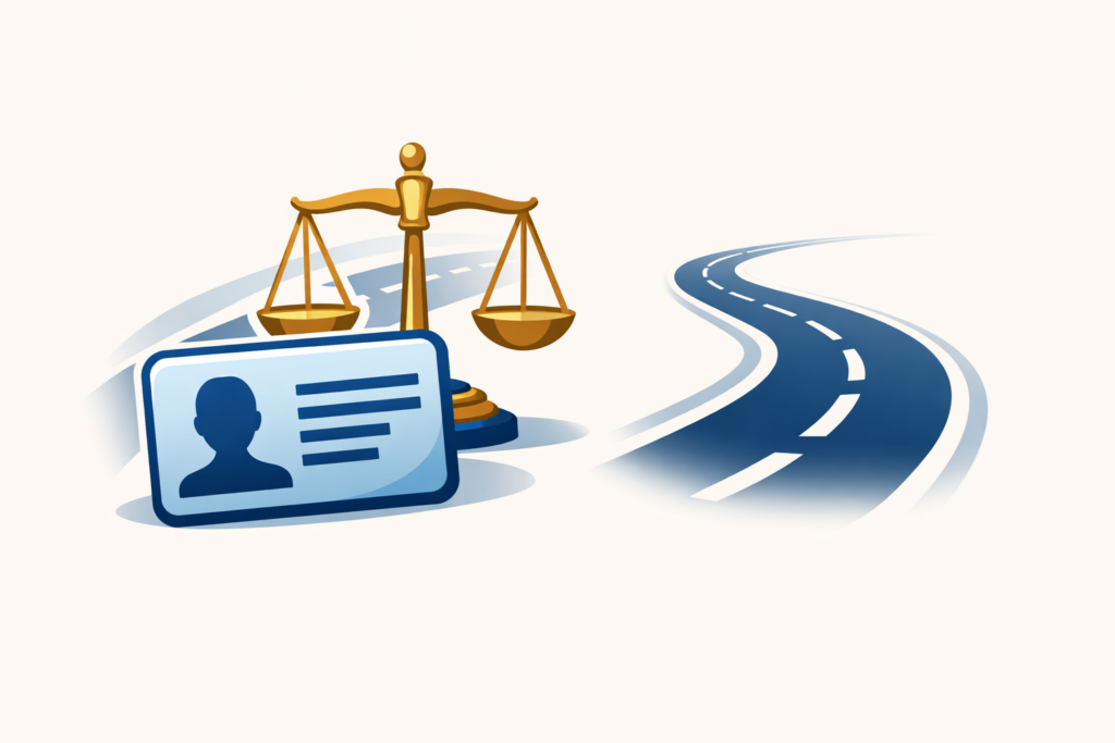 Illustration d’une ordonnance pénale et du permis de conduire (droit routier)